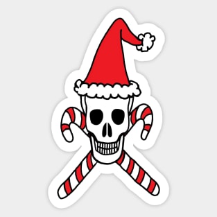 Christmas Skull Sticker